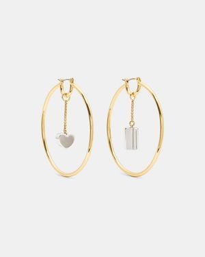 Kate Spade Geo Pop Round Hoops - White