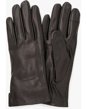 Kate Spade Spade Logo Leather Gloves - Black