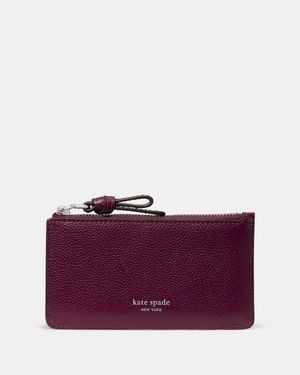 Kate Spade Loop East West Zip Card Case - Purple