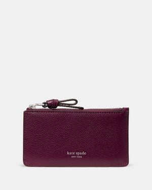 Kate Spade Loop East West Zip Card Case - Purple