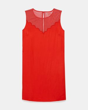 Kate Spade Scallop Shift Kleid - Rot