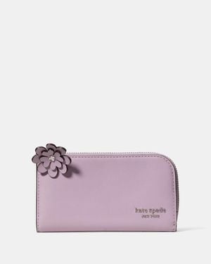 Kate Spade Devin Smooth Small Bifold Wallet - Purple
