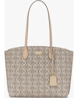 Kate Spade Suite Spade Flower Large Work Tote - Grey