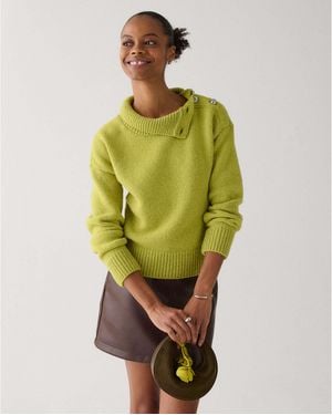 Kate Spade Bauble Button Turtleneck - Green