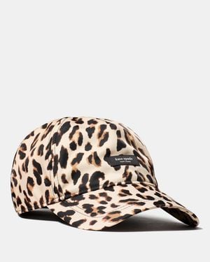 Kate Spade Downtown Leopard Nylon Hat - White