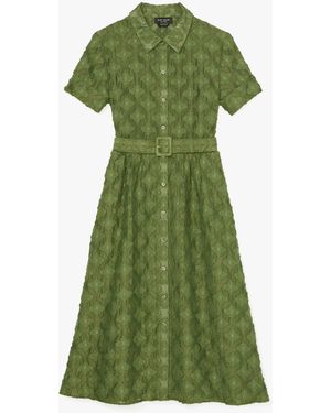 Kate Spade Belted Midi Shirt Dress - Green