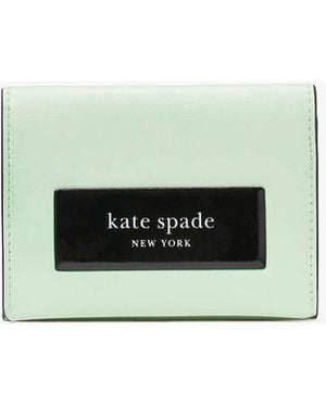 Kate Spade Kate Spade Label Card Case Trifold Wallet - Green
