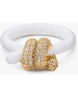 Kate Spade Ropes & Knots Pave Ring - Metallic