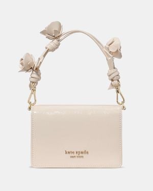 Kate Spade Natasha Patent Rose Strap Mini Bag - White