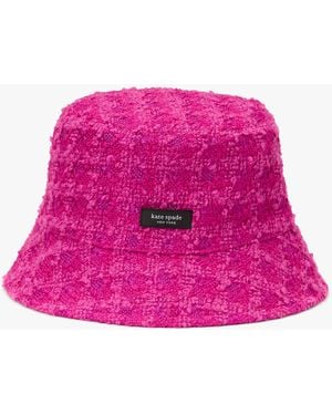 Kate Spade Cadillac Tweed Bucket Hat - Pink