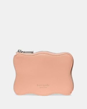 Kate Spade Wavy Mini Zip Card Case - Natural