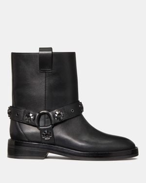 Kate Spade Spade Flower Stud Moto Boot - Black