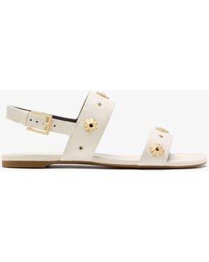 Kate Spade Spade Flower Stud Flat Sandals - White