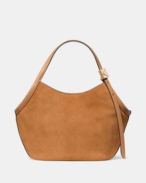 Kate Spade Deco Suede Small Tulip Tote Bag - Brown