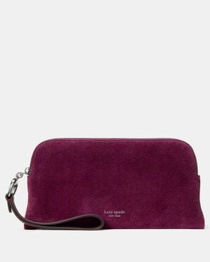 Kate Spade Kate Spade Halo Suede Wristlet - Purple