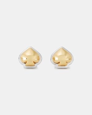 Kate Spade Sculpted Spade Mini Studs - White