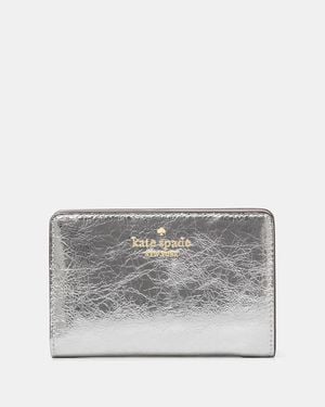 Kate Spade Madison Metallic Medium Bifold Wallet - Grey