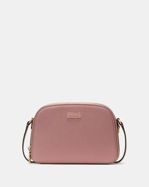 Kate Spade Serena Pebbled Leather Double Zip Dome Crossbody Bag - Pink