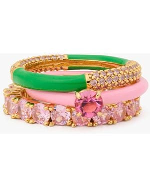 Kate Spade Kombiniertes Ring-Set Mit Schimmereffekt - Grün