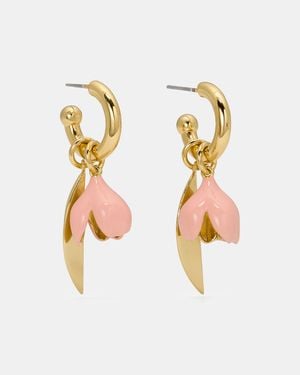 Kate Spade Golden Bloom Drop Earrings - White