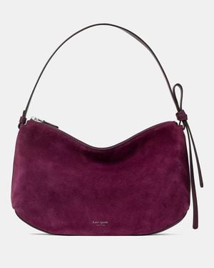 Kate Spade Loop Suede Large Shoulder Bag - Purple