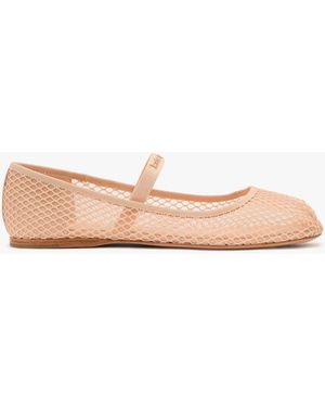 Kate Spade Riley Mesh Mary Jane Ballet Flats - Natural