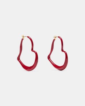 Kate Spade Amour Hoops - White