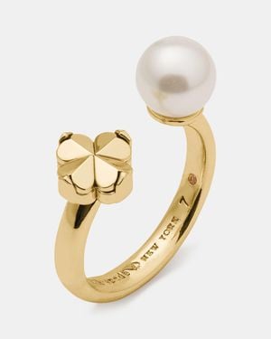 Kate Spade Spade Flower Pearl Ring - Metallic