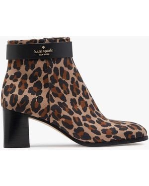 Kate Spade Morgan Spotted Leopard Stiefelette - Braun
