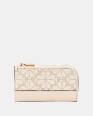 Kate Spade Kate Spade Devin Spade Flower Jacquard Bifold Wallet - Natural