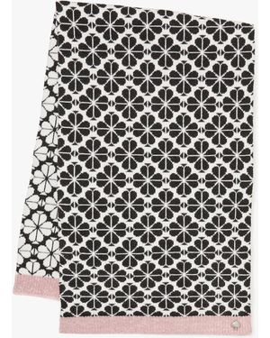 Kate Spade Spade Flower Metallic Scarf - Black
