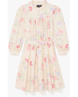 Kate Spade Whimsical Garden Belted Shirt Dress - Pink