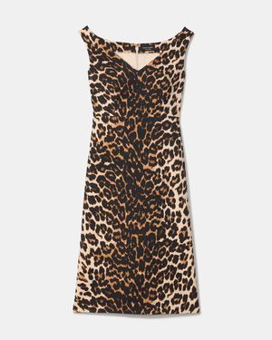 Kate Spade Midikleid Mit V-Ausschnitt Und Leopardenmuster - Natur