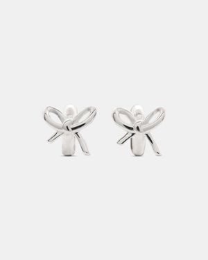 Kate Spade Girlie Pearlie Bow Huggies - White