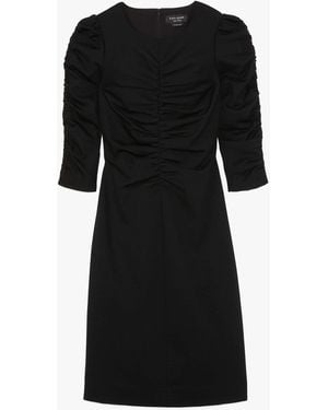 Kate Spade Ruched Ponte Dress - Black