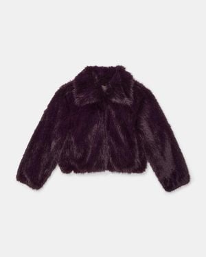 Kate Spade Faux Fur Jacket - Purple