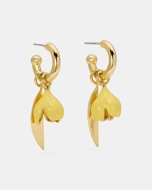 Kate Spade Golden Bloom Drop Earrings - White