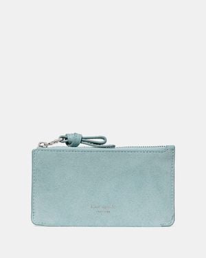 Kate Spade Kate Spade Loop Suede Zip Card Case - Blue