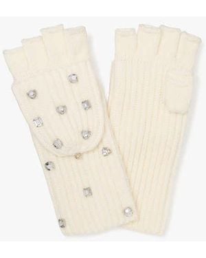 Kate Spade Embellished Pop Top Mitten - Black