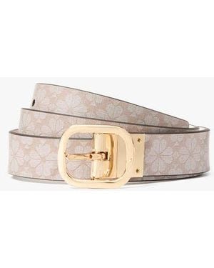 Kate Spade Textured Spade Flower Reversible Belt - Black