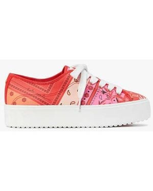 Kate Spade Serve Bandana Patchwork Sneakers - Red