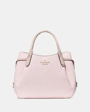 Kate Spade Dumpling Pebble And Snake Embossed Small Satchel Bag - Black