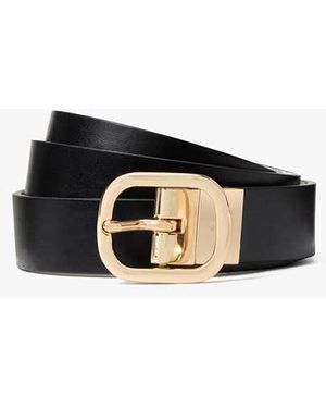 Kate Spade Textured Spade Flower Reversible Belt - Black