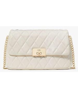 Kate Spade Carey Medium Flap Shoulder Bag - White