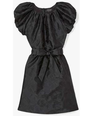 Kate Spade Fall Poppies Taffeta Dress - Black