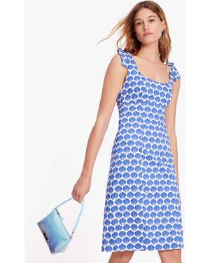 Kate Spade Shell Tie-Shoulder Dress - Blue
