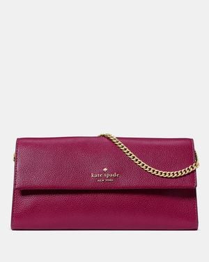 Kate Spade Outlet Scarlett Wallet On Chain - Purple