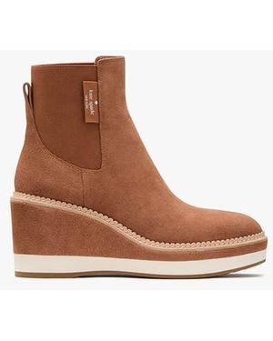Kate Spade Addison Wedge Bootie - Brown