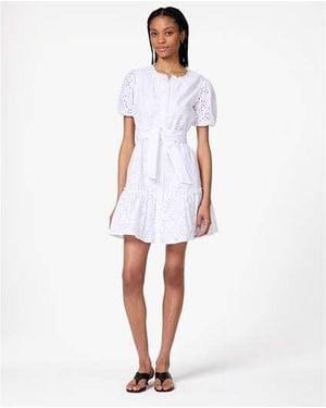 Kate Spade Floral Eyelet Mini Shirt Dress - Black