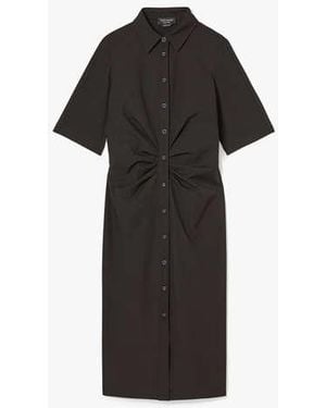 Kate Spade Ruched Crepe Dress - Black